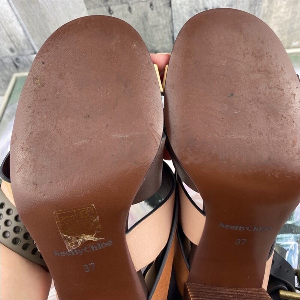 See by Chloe Susanna Block-Heeled Sandals Size 37 - Picture 12 of 16